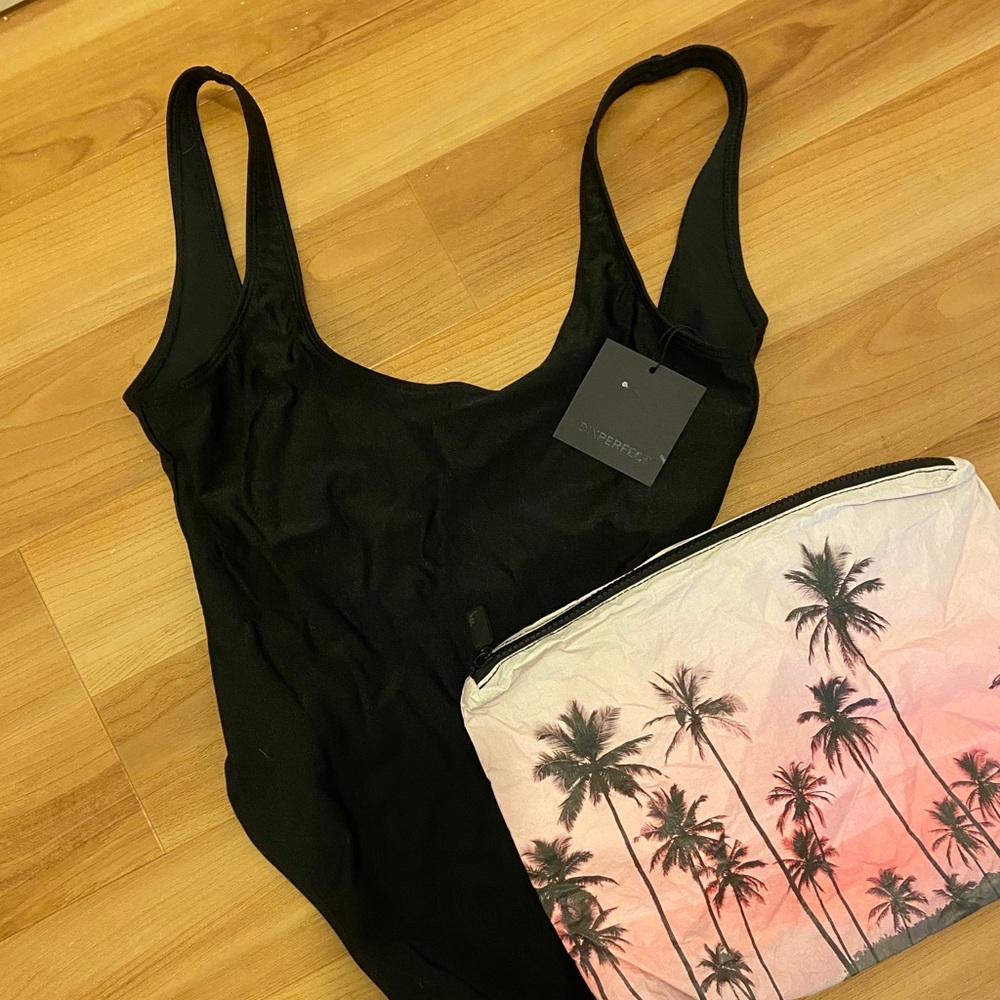Black swimsuit..